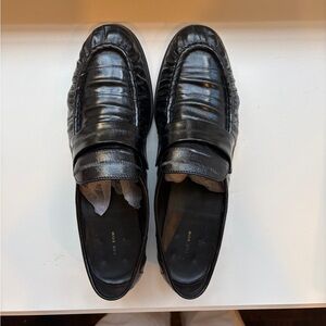 The Row Soft Loafer, Black Eelskin